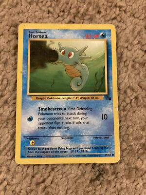 1995 horsea pokemon card value 1995 Horsea *RARE*