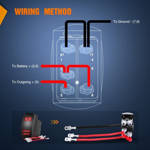 Nilight LED POD Lights Rocker Switch Led Light Bar 5Pin Laser On/Off switches - Picture 50 of 51