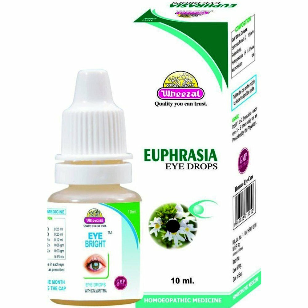 Wheezal Euphrasia Eye Drops (10ml) Relieves Sore, Red, Itchy, Blood Shot Eyes 