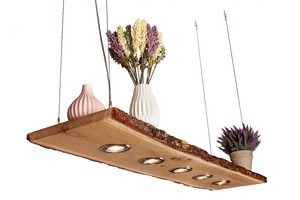 LED 60cm - 120 cm Massivholz Eichen Esstischlampe Decken Lampe Holz