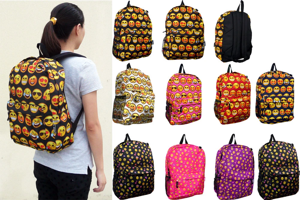 Emoji 16 inch Backpack, School Bag, Hiking Shoulders Bag