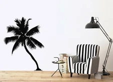Vinyl Decal Wall Sticker Palm Tree Beach Vacation Holiday Decor (n1085)