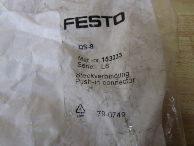Festo QS-8 Connector 153033 (Pack of 8) | eBay