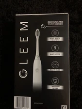 GLEEM Rechargeable Electric Toothbrush in Pearl White Brand New Sealed