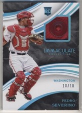 2016 Panini Immaculate Blue #IS-PS Pedro Severino 10/10 Button RC Rookie