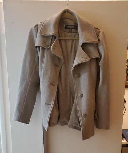 Kenneth Cole Reaction De Mujer Gris Lana Mezcla de Abrigo Corta Chaquetón  Talla Grande | eBay