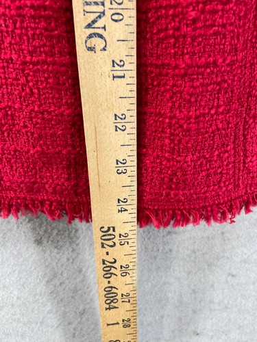 NUEVA Chaqueta Blazer Chico's Para Mujer Talla 3 US XL Roja Doble Pecho Algodón Flecos - Imagen 7 de 14