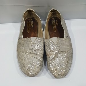 gold toms shoes glitter