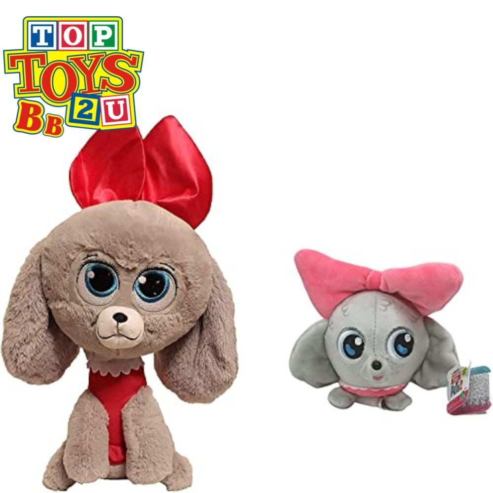 Secret Life Of Pets 2 - 25cm 10"" Princess Pup & 6"" Slo Foam Squeezable Princess