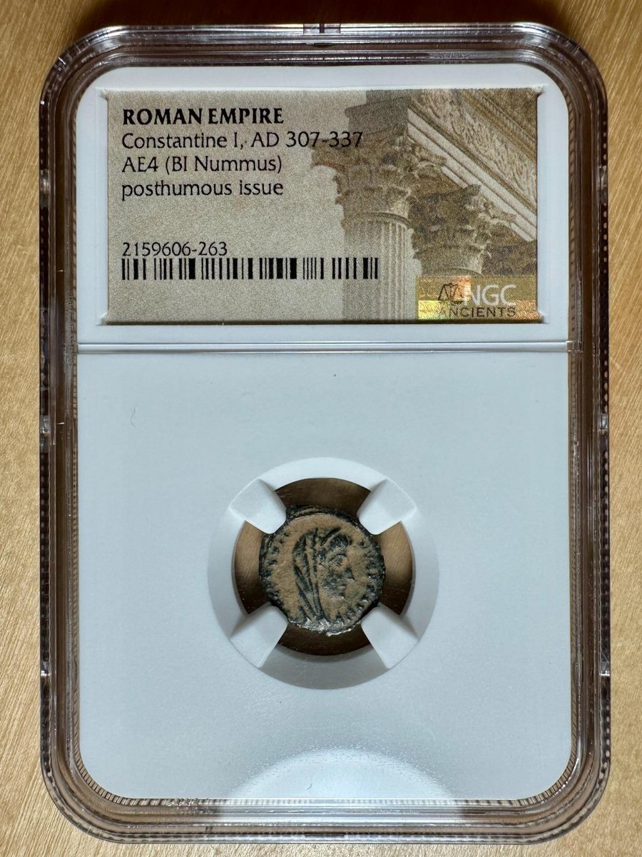 古代ローマ帝皇帝/ガリエヌス/AD253-268/NGC/AU鑑定/銀貨