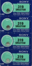 4 Sony Silver Oxide SR527SW SR527W SR527 1.55V Battery