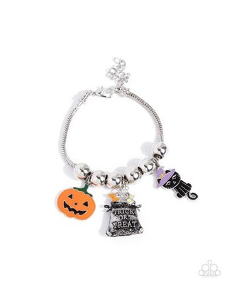 Paparazzi Haunted Halloween - Multi- Halloween Charms - Adjustable Bracelet