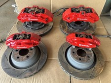 2017 Dodge Challenger Hellcat 6 Piston Brembo Brake Caliper Set Rotors Red Oem