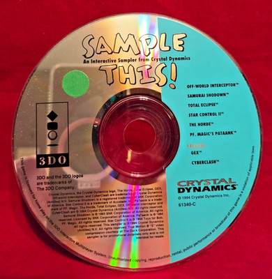 Sample This! Crystal Dynamics (3DO, 1994) 6 games and 2 previews