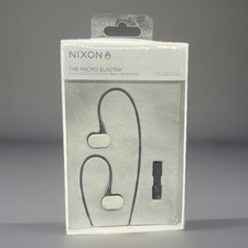 Nixon Black Micro Blaster In Ear Headphones w/3-Button Remote/Mic New In Box 