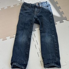 Crewcuts 4 T Boys Navy Blue Denim Jeans 100 Cotton Adjustable Waist