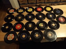 VTG 45 rpm records lot of 40 Various 60's 70's 80's Classic Rock Pop Elvis Bread