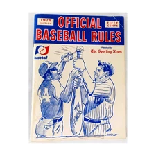 Sporting News Sports Book Official Baseball Rules (1974 Ed) VG