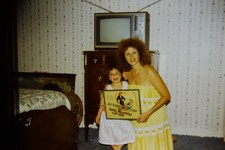 1978 Mother & Daughter Yellow Dress Jack Benny LP Cover 35mm Slide 1978 Mother & Daughter Yellow Dress Jack Benny LP Cover 35mm Slide