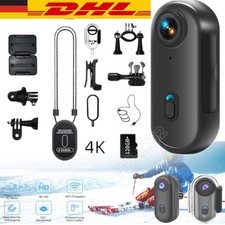 Action Cam 128G 4K 30FPS Mini Body Kamera WiFi 30M Wasserdicht Helmcamera Set