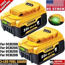 2-Pack For DeWalt 20V 20 Volt Max XR 8.0AH Lithium Ion Battery DCB206-2 DCB205-2