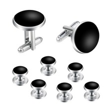 8 Pcs Tuxedo Buttons and Cufflinks Tuxedo Cufflinks and Studs Set Tuxedo Shir...