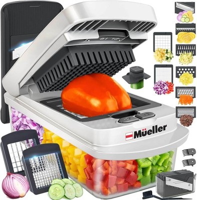 Vegetable Chopper Mandoline Slicer 8 Blade Onion Cutter with Container 10in1