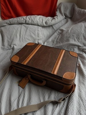 ETRO Leather Travel Suitcase Bag Luggage