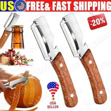 2 Pack 2 in 1 Multi Functional Vegetable Peeler with Bottle Opener and Wooden Ha