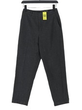 Uniqlo Women's Suit Trousers S Grey Polyester with Elastane, Viscose Dress Pants