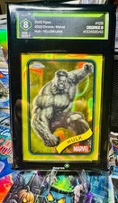 🔥Topps Chrome Marvel Yellow Lava Hulk #128 NM Mint 8🔥