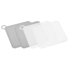 Silicone Tub Stopper Floor Drain Cover 6x6inch Anti-Odor Mat Grey White 4Pcs