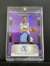 2024-25 Panini Obsidian Cam Spencer #RJI-SPC Rookie Jersey Ink Purple /75