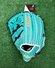 Wilson A2000 12" SA17 Left Handed Pitchers Baseball Glove - Teal Black Lefty