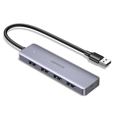 4-Port USB Hub 3.0 mit 4*USB 3.0 Port  1*USB C Stromversorgung-Port, USB Vert...
