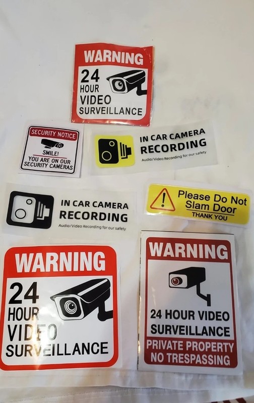  Weather-Resistant Security Stiker  For Car Or Home  Securit 1 Of Them Tel Me
