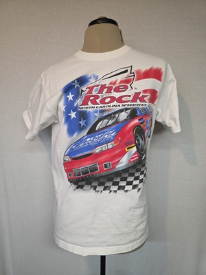 #ad #ad North Carolina Motor Speedway Flames The Rock Tee Shirt Large $20.00