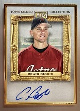 Craig Biggio 2024 Topps Gilded Collection Gold Framed HOF Auto #’d 27/99 Astros