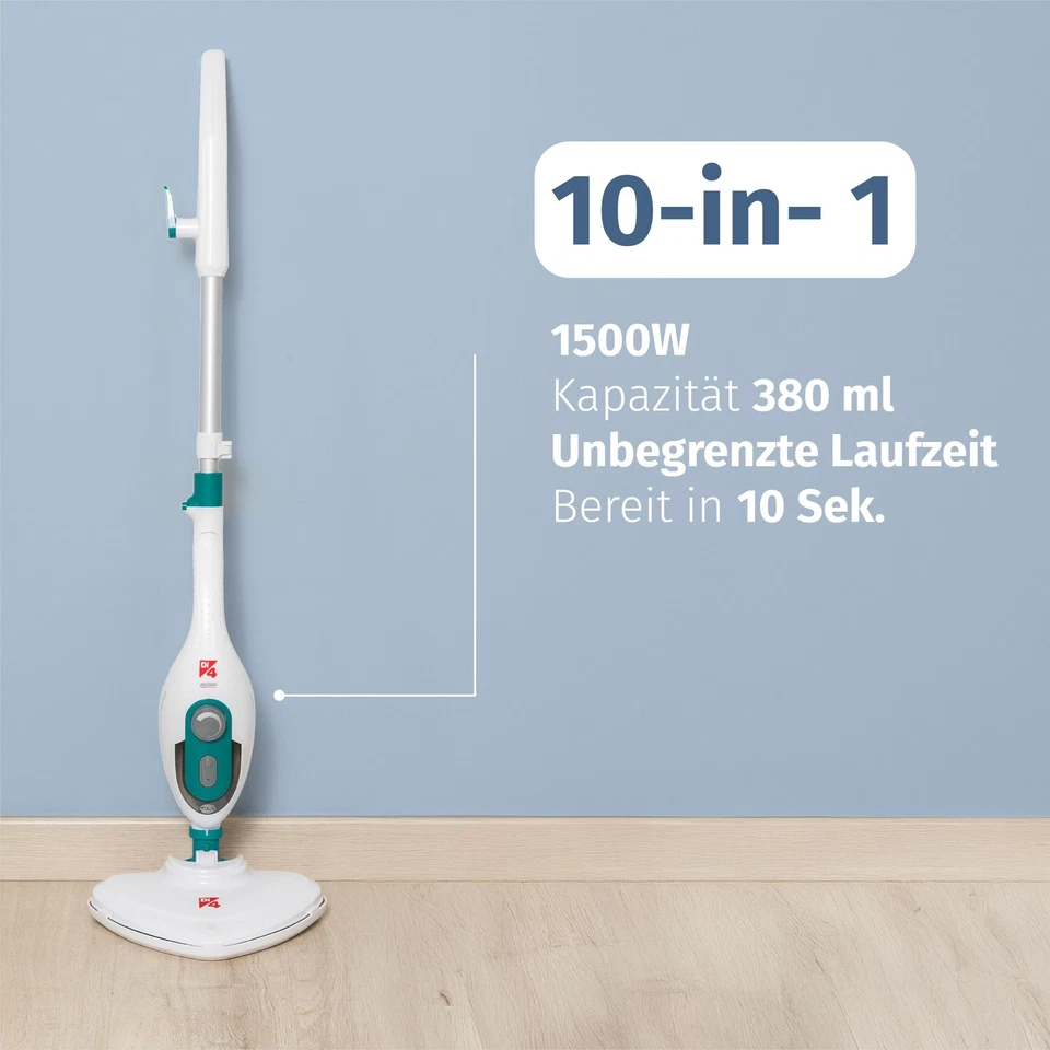 Dampfreiniger Steamclean Multifunktion 10 in 1 1500W Reiniger Handgerät und D... - Bild 3 von 4