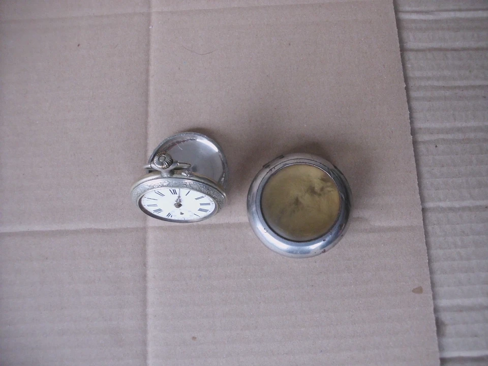 Alte Taschenuhr Remontoir Cylindre Grubis, Defekt, für Bastler - Bild 3 von 4