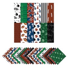 24 Sheets Football Scrapbook Paper 12'' X 12'' Football Pattern Paper Pack Sport