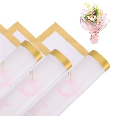 Flower Wrapping Paper, 57cm/22 Inch Light Pink Packaging Paper, Pack of 10