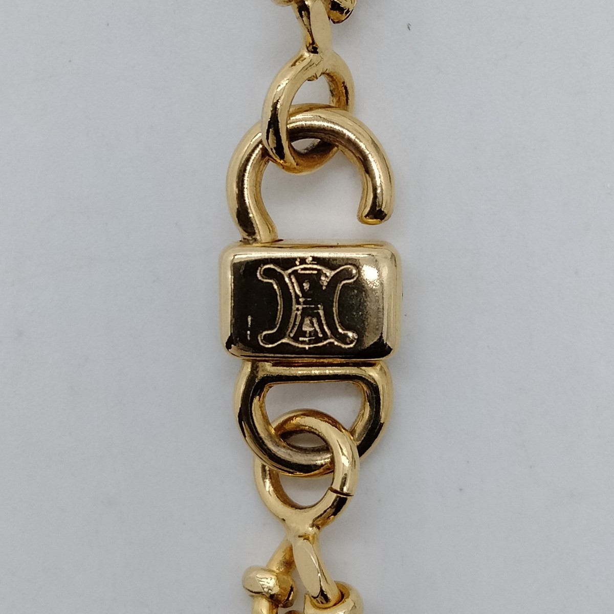 【CELINE】vintage gold l necklace/waist chain★ゴールド CELINE Vintage Triomphe Chain Link Long Necklace - Etsy