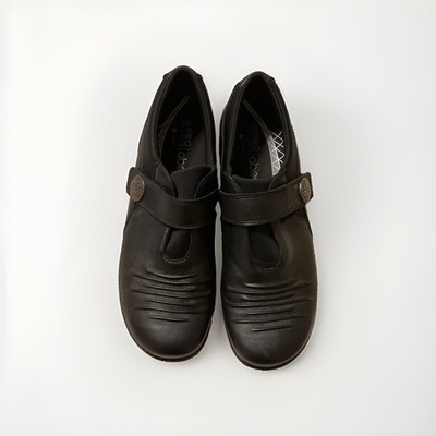 ABEO Pro System Women's Mary Jane Black Leather Hook & Loop Round Toe 10