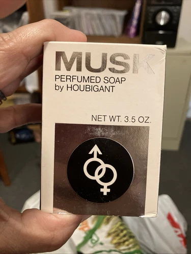 Vintage 70s MUSK by Houbigant Perfumed SOAP 3.5 oz RARE NEW with Box NOS
