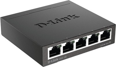 D-Link DGS-105 5 Ports Layer2 Gigabit Switch bis zu 2000 Mbit/s Datenübertragun