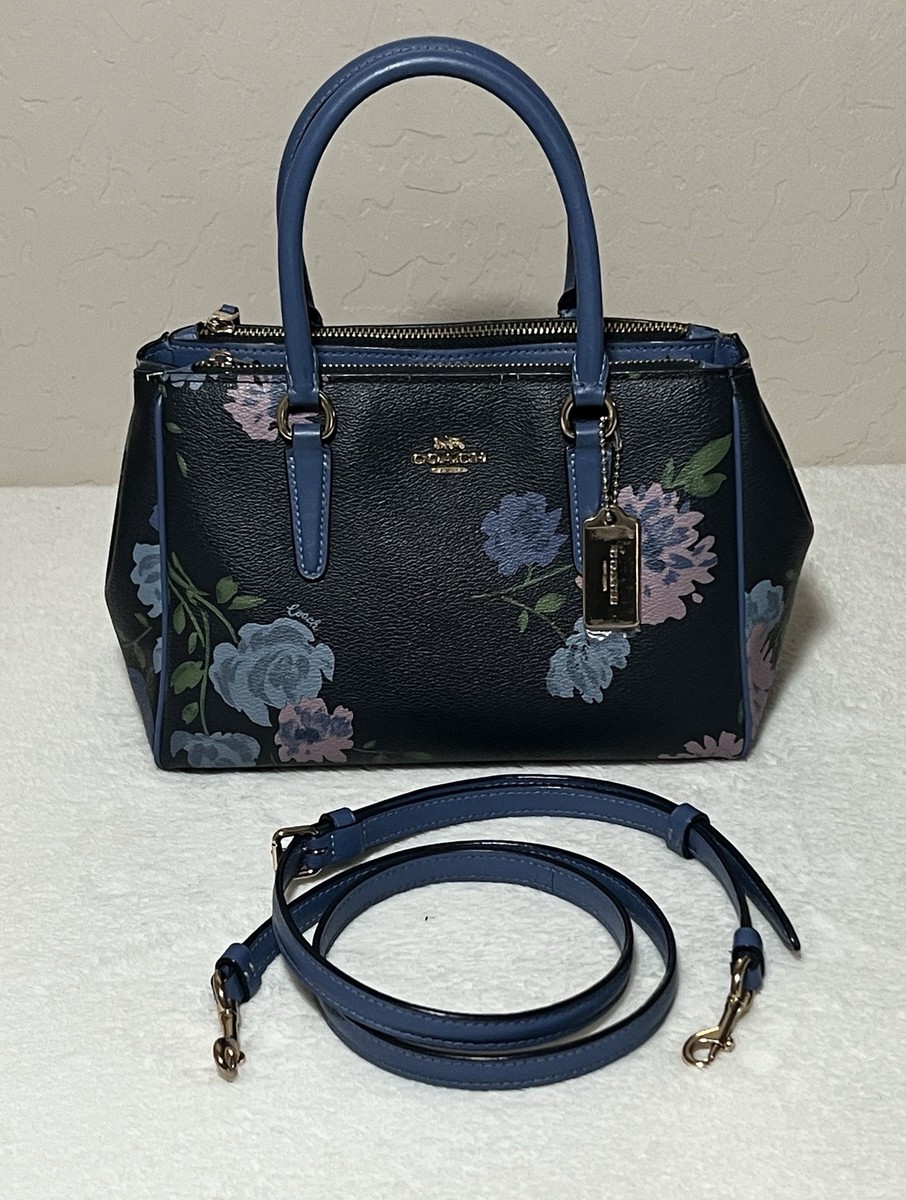 Coach F72641 Mini Surrey Carryall Satchel Bag Painted Peony Print