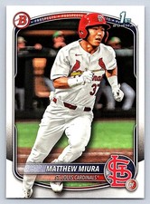 MATTHEW MIURA  CARDINALS RC 1st card  2025 BOWMAN DRAFT #BD-57