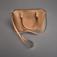 Kate Spade Camel Small Darcy Satchel Crossbody Bag Saffiano Leather- NWOT