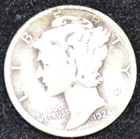 1924 VERY GOOD Mercury Dime, 90% SILVER!